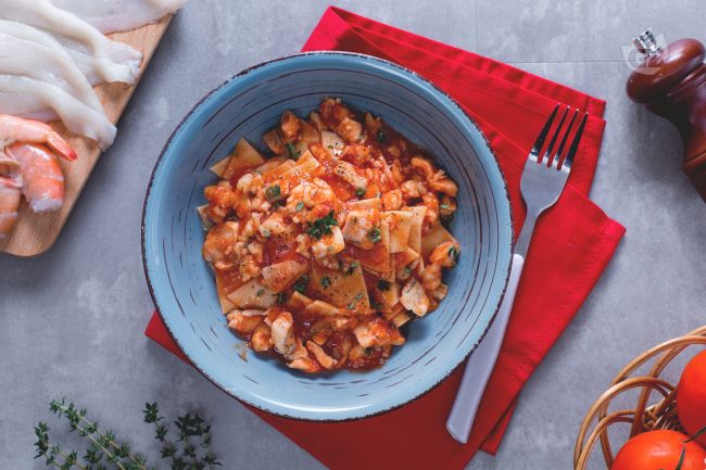 maltagliati al ragu' di pesce